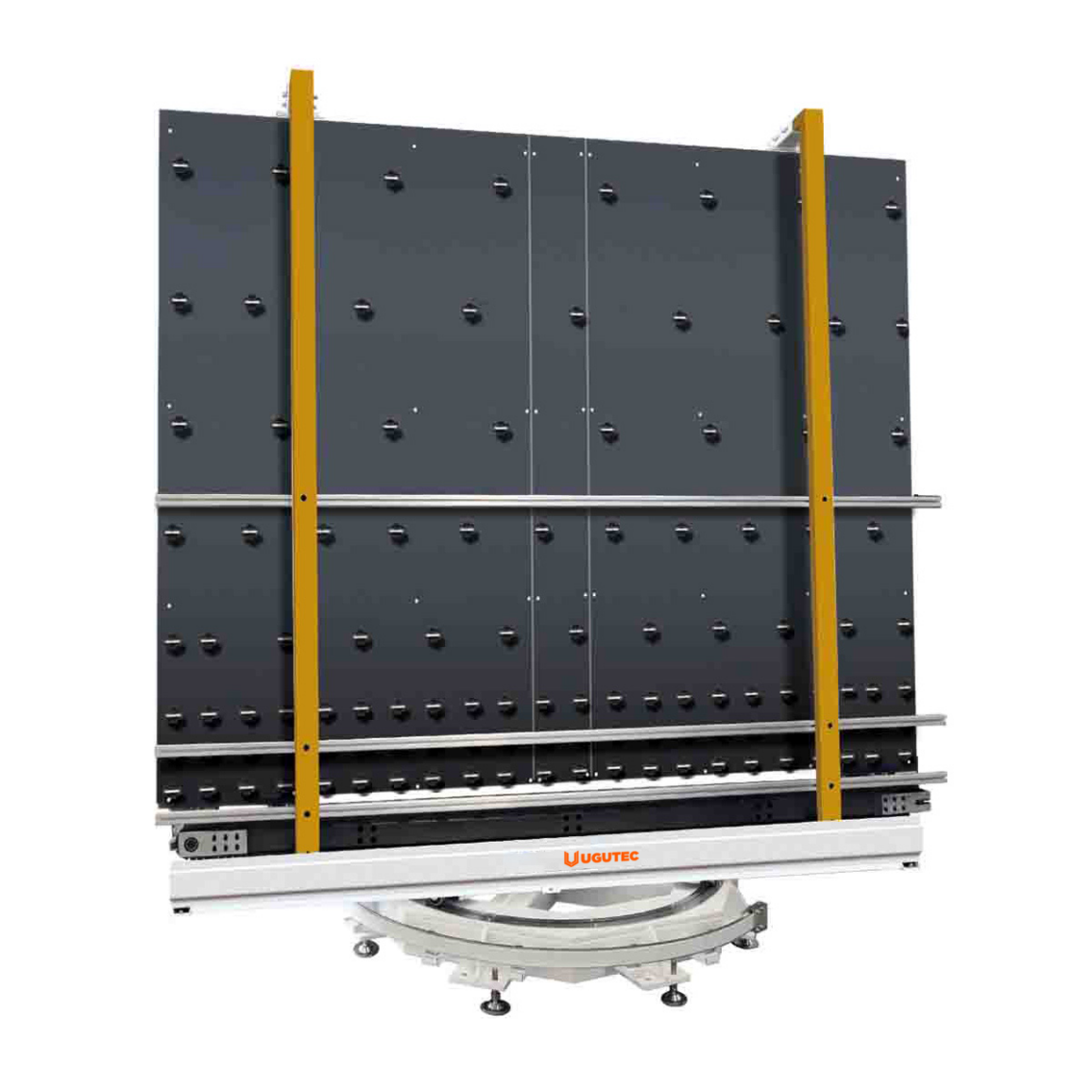 Mesa para giro vertical de vidrio