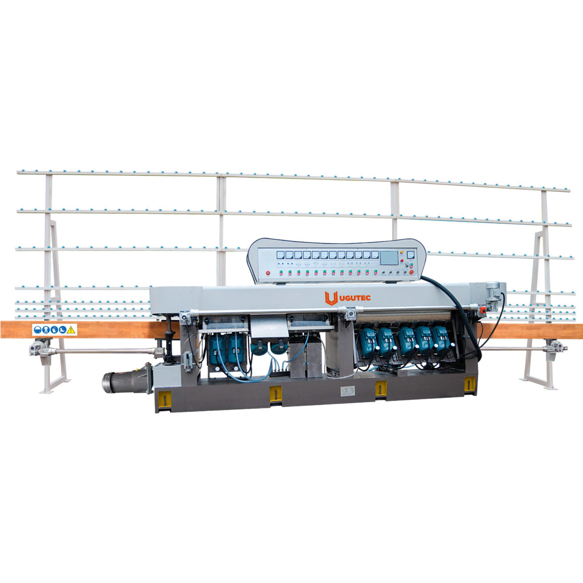 Canteadora CNC de vidrio 11 Motores 45 grados